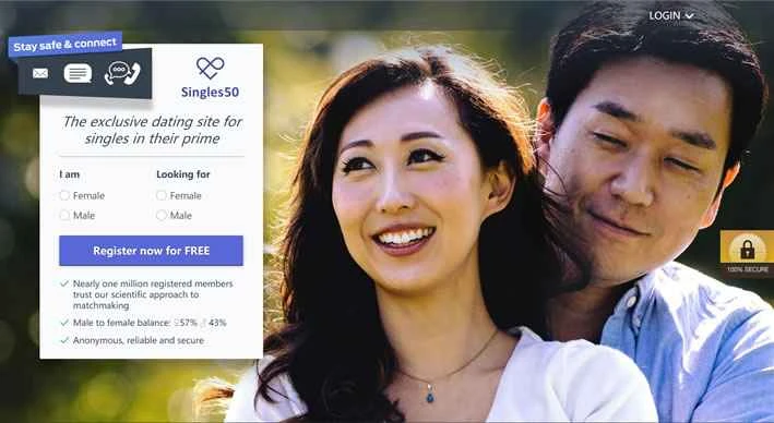 50 Singapore: 人生の絶頂期にある独身者向けに設計された出会い系サイト。