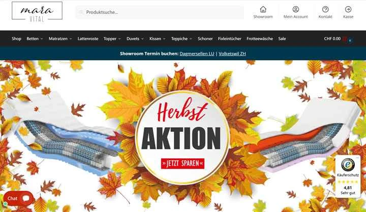 Mara Vital は、スイスのオンライン マットレス ストアであり、天然寝具の専門家です。