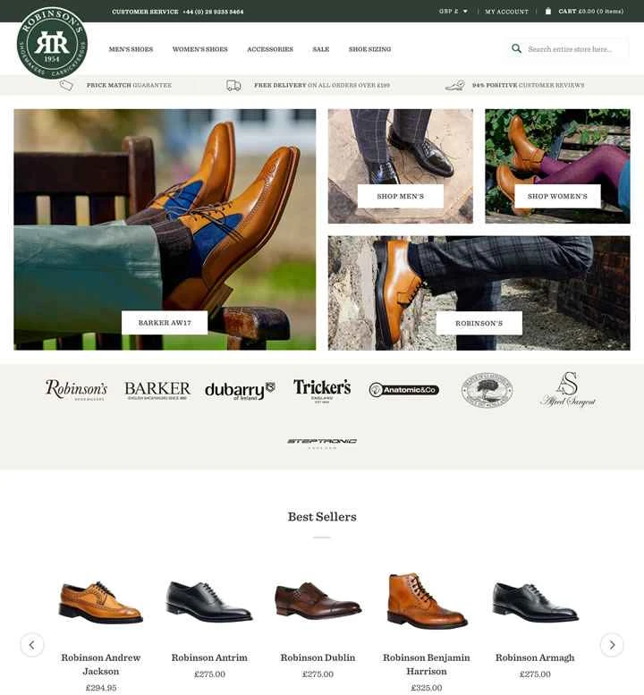 英国の高級靴専門店、ロビンソンズ シューズ。