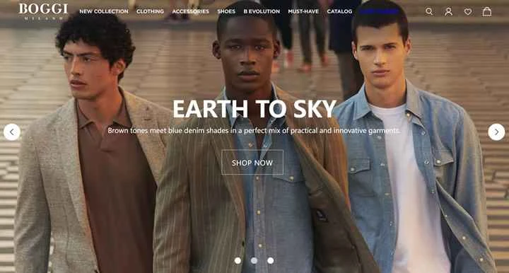 BOGGI MILANO UKウェブサイト：イタリアのメンズウェアブランド