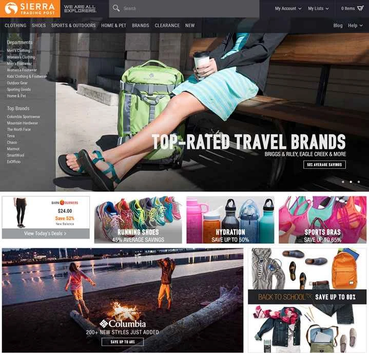 シエラ公式サイト：スポーツ・アウトドア用品、アパレル、靴、ギアのショッピング