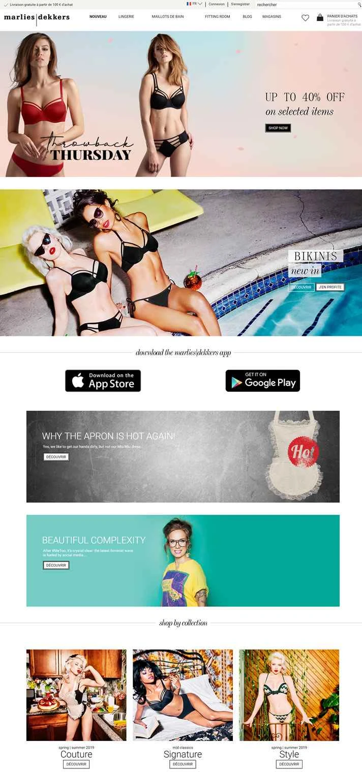 Marlies Dekkers ランジェリー公式フランスオンラインストア: 国際的に有名なオランダのランジェリー ブランド。