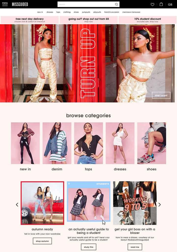 Missguided は、英国のファッションと婦人服のオンライン ストアです。