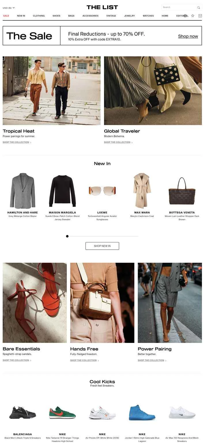 厳選されたラグジュアリー：リスト