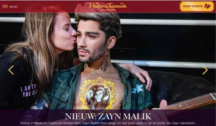 マダム・タッソー・アムステルダムの公式ウェブサイト: マダム・タッソー・アムステルダム