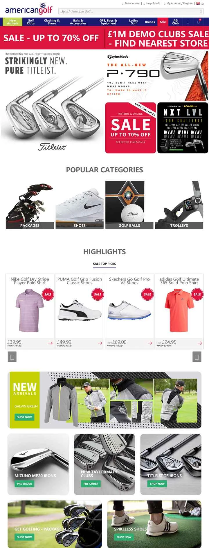 ヨーロッパ最大のゴルフ小売業者：アメリカンゴルフ