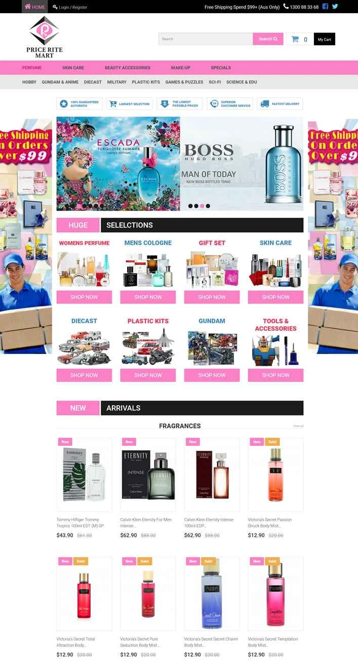 オーストラリアの香水オンライン：プライスライトマート