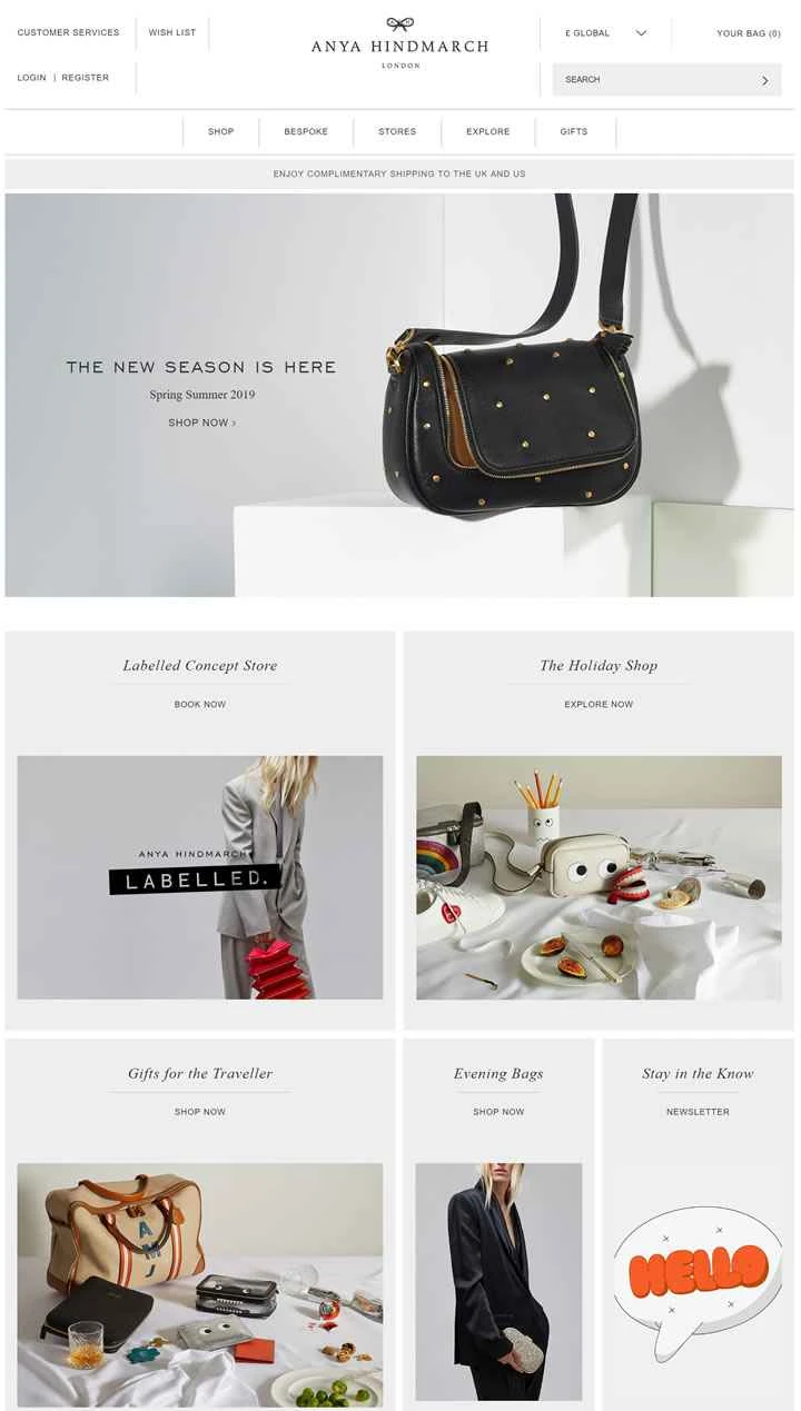 アニヤ・ハインドマーチ公式サイト：高級デザイナーハンドバッグとアクセサリー