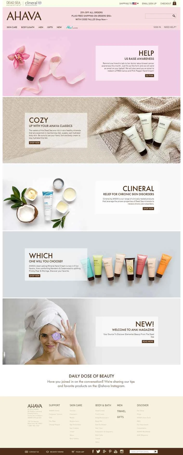 AHAVA US公式サイト：死海泥スキンケアブランド