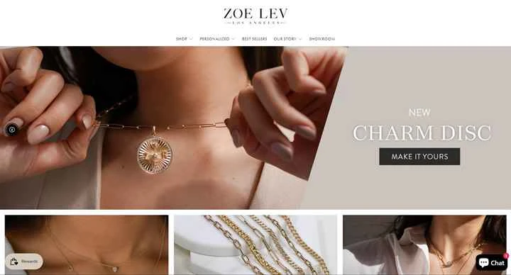 ゾーイ・レヴ公式サイト：高級パーソナライズジュエリー