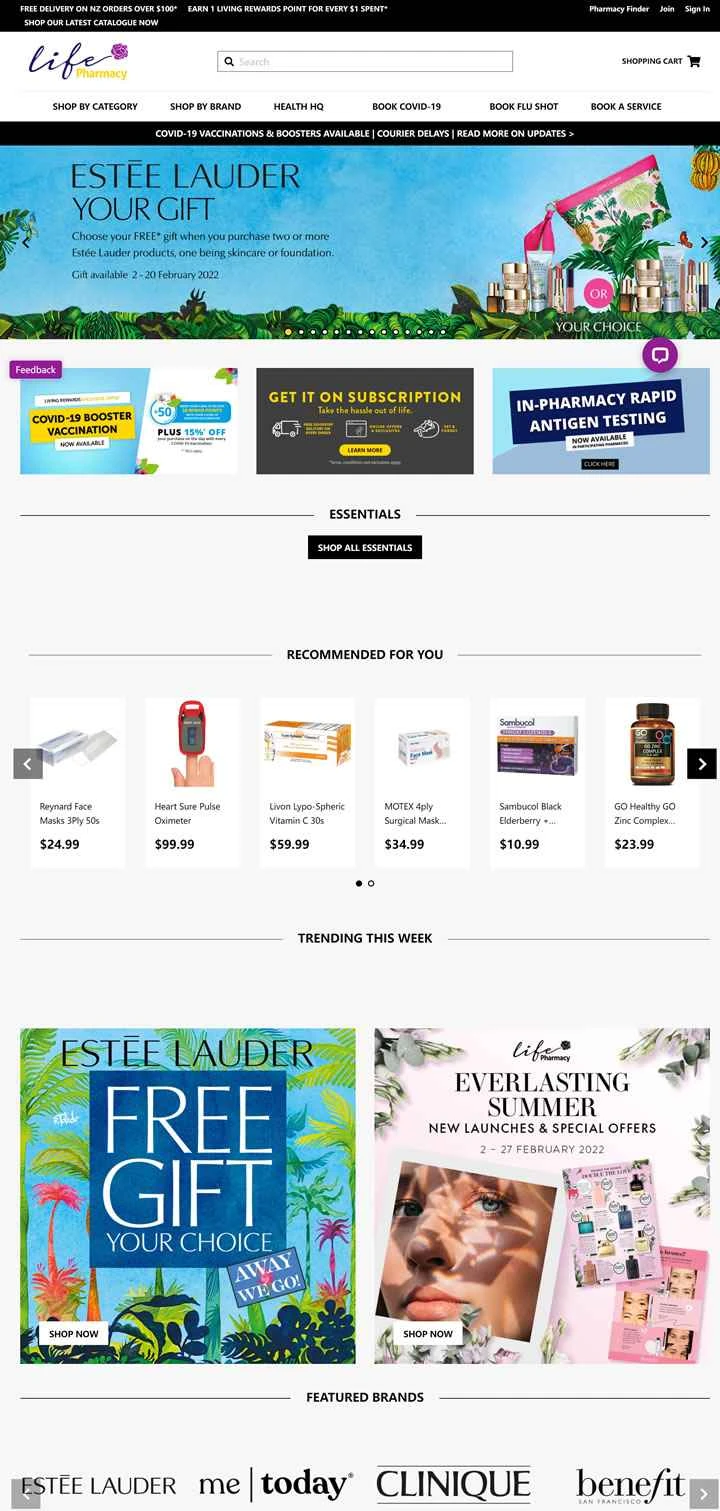 ニュージーランドのオンライン薬局「Life Pharmacy」