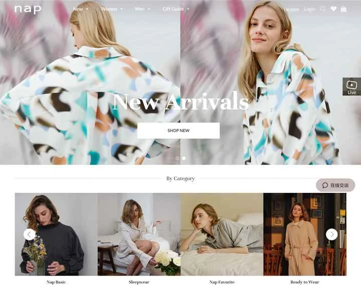 Naploungewear公式サイト：プレミアムラウンジウェアブランド