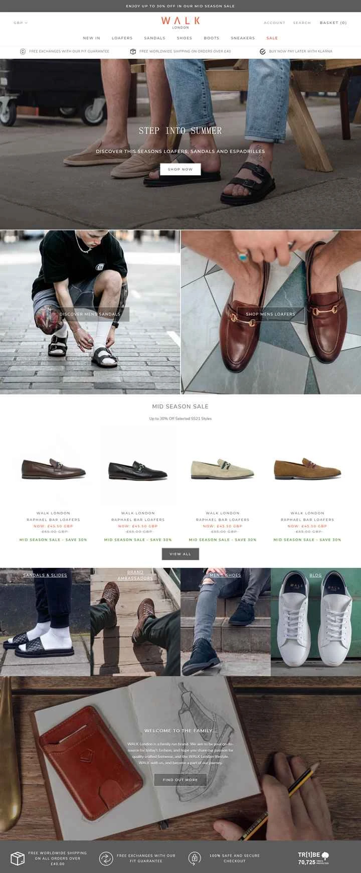 Walk Londonの公式サイト：イギリスの家族経営の独立系フットウェアブランド