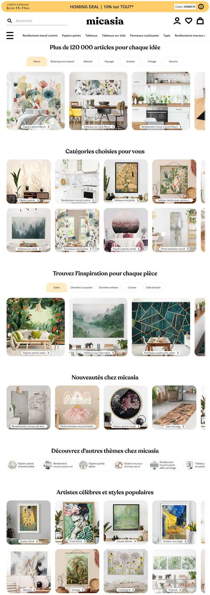 ミカシア・フランス：限定壁装飾とアクセサリーを探る