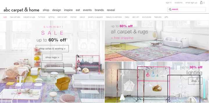ABC Carpet & Home は、ニューヨークを拠点とする家具、室内装飾品、カーペットの店です。