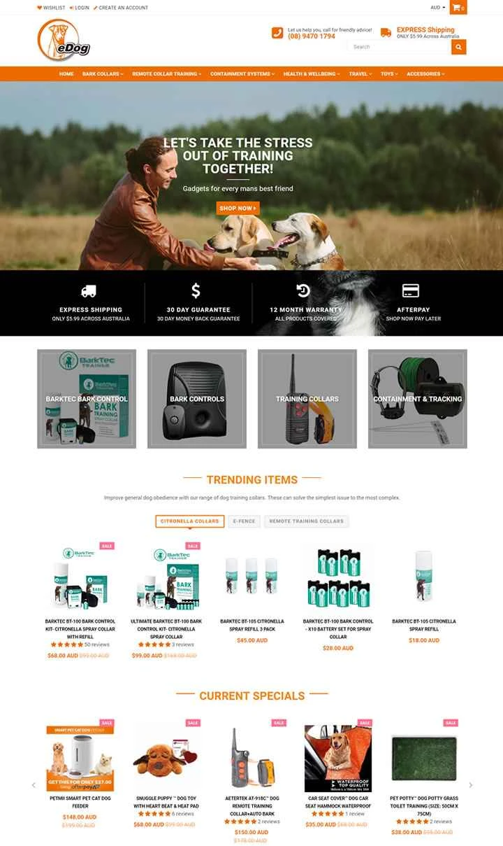 電子犬用首輪：eDog Australia