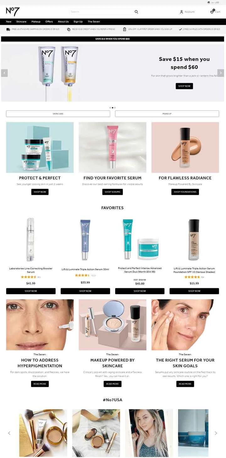 No7 Beauty US公式サイト：英国の国民的スキンケアブランド