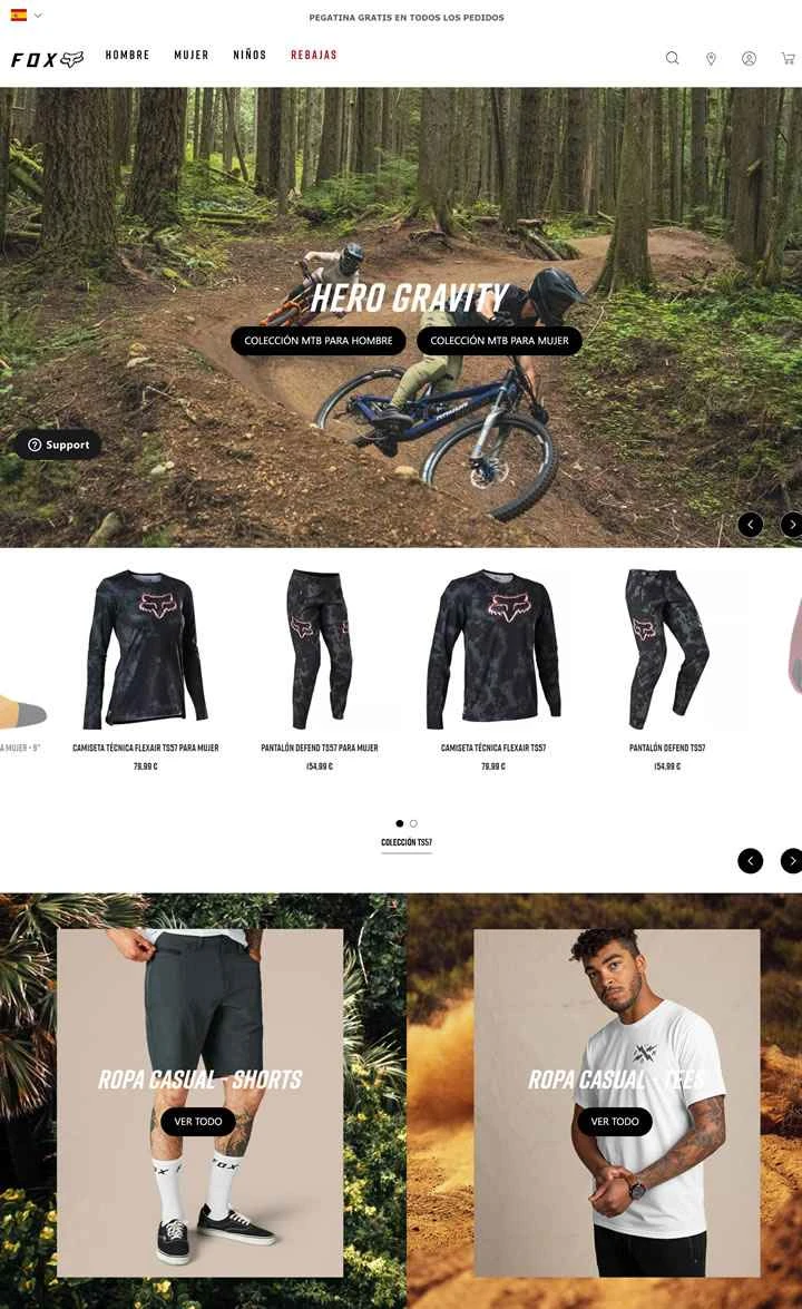 Fox Racing Spain 公式ウェブサイト: MX、MTB、アパレル