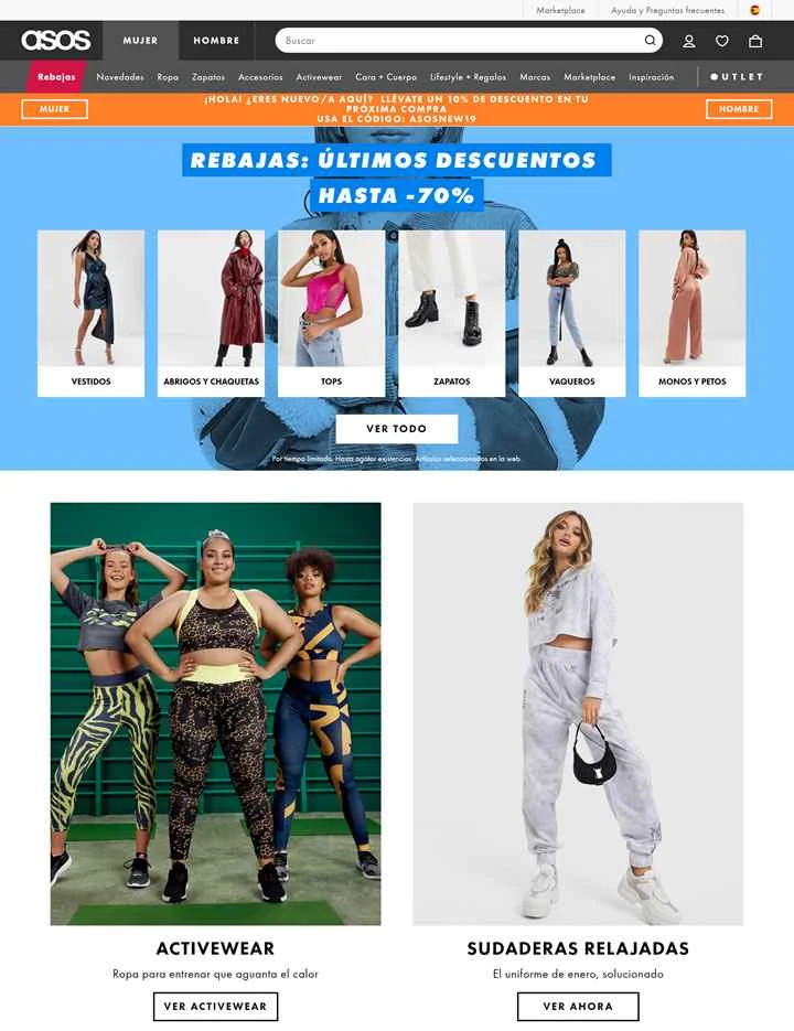 ASOS スペイン公式サイト: イギリスのオンラインファッション＆ビューティー小売業者