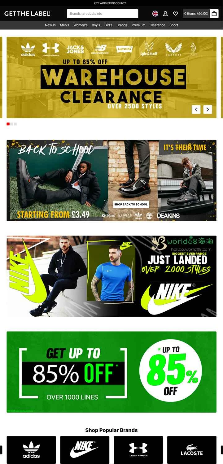 Get the Labelの公式サイト：ブランドの衣料品と靴を割引価格で