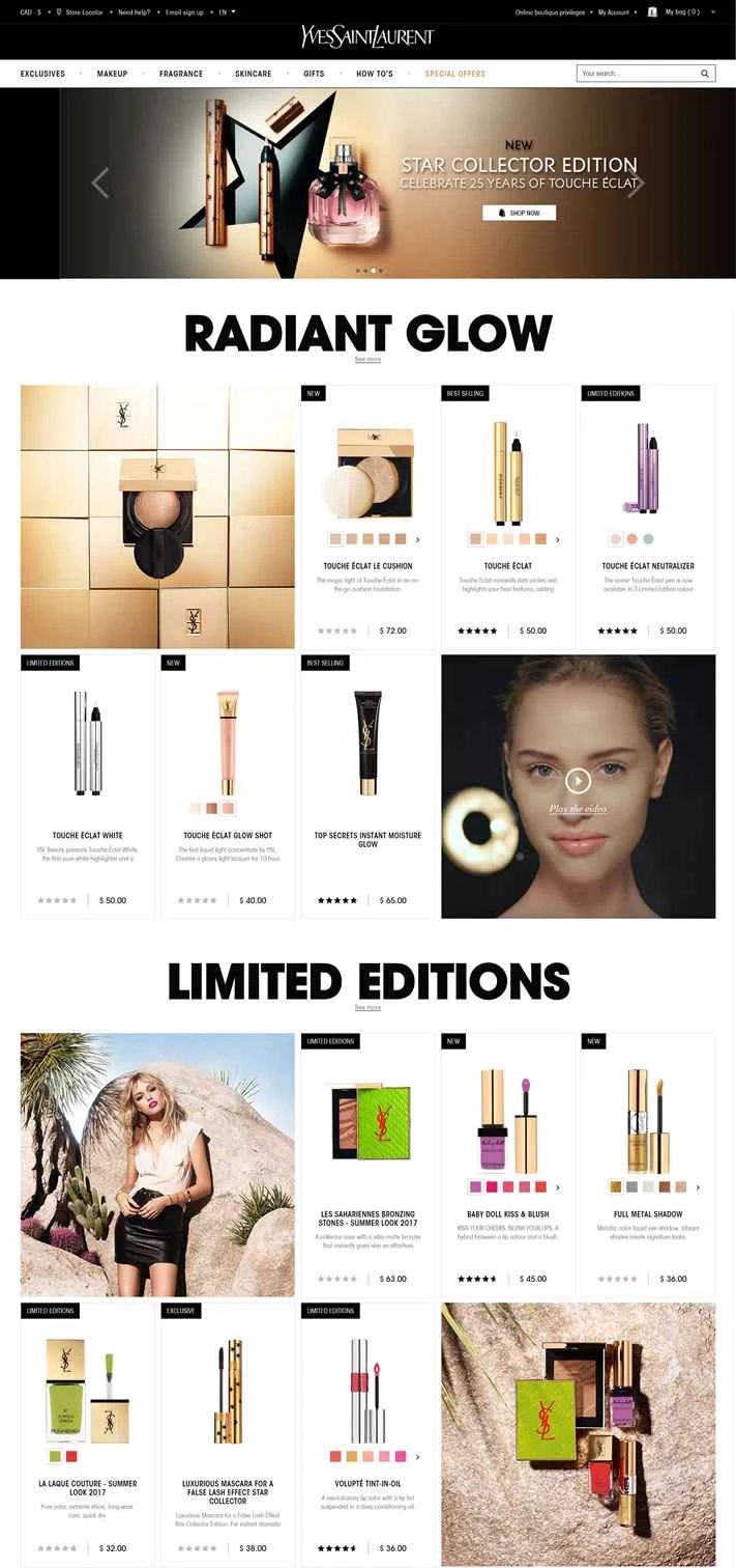 YSLビューティーカナダ公式オンラインストア：サンローランビューティーカナダ