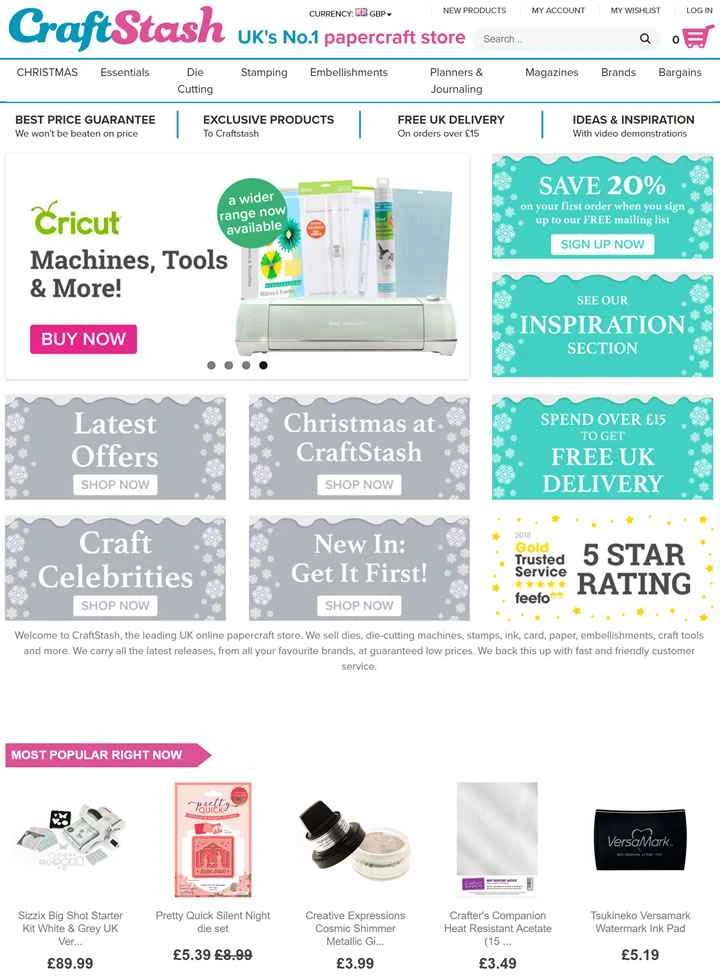 英国最大のペーパークラフトストア、CraftStash