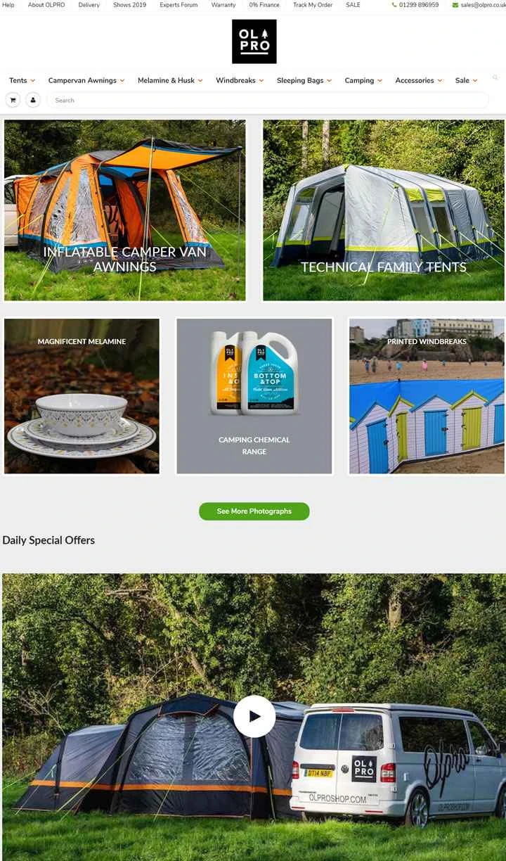OLPRO は、英国を代表するキャンプ用品およびキャンピングカーのブランドのひとつです。