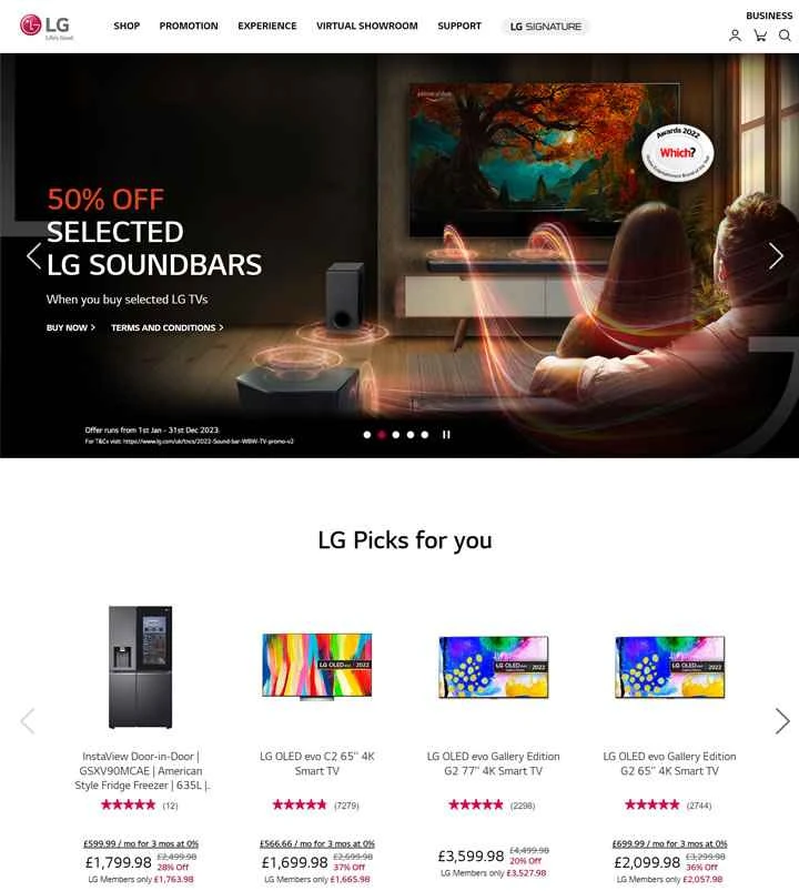 LG UK 公式ウェブサイト: LG UK