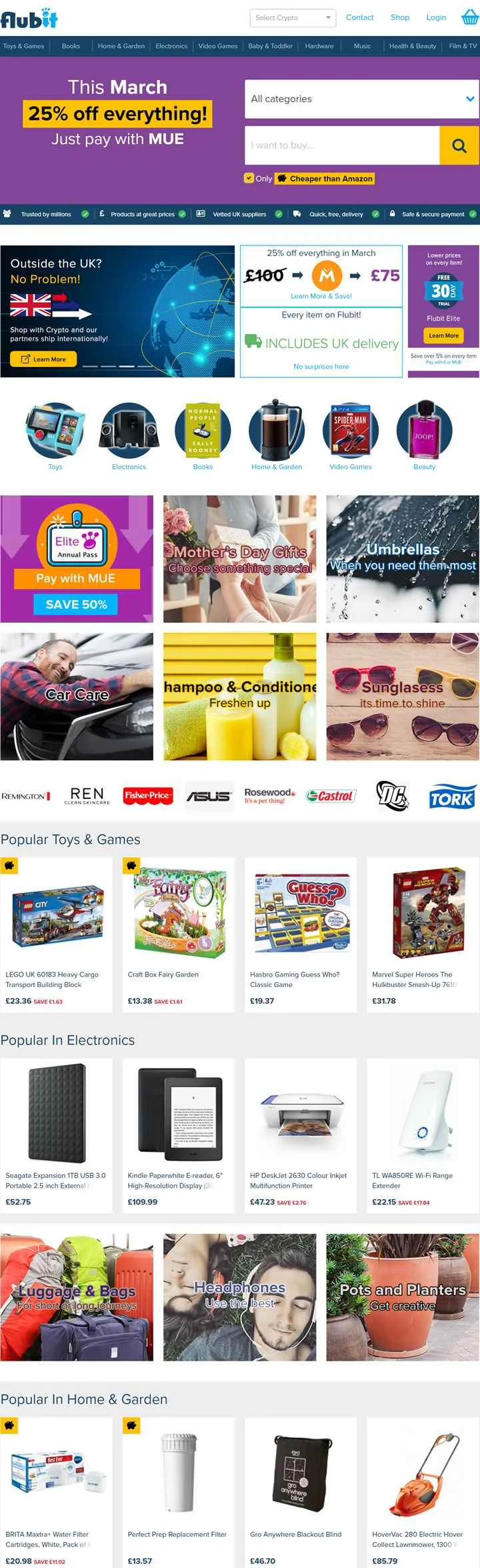 英国最大のプライベートマーケットプレイスである Flubit は、Amazon よりも安いです。