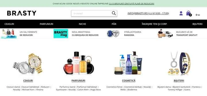 Brasty Romania: 時計、香水、化粧品、宝石を購入