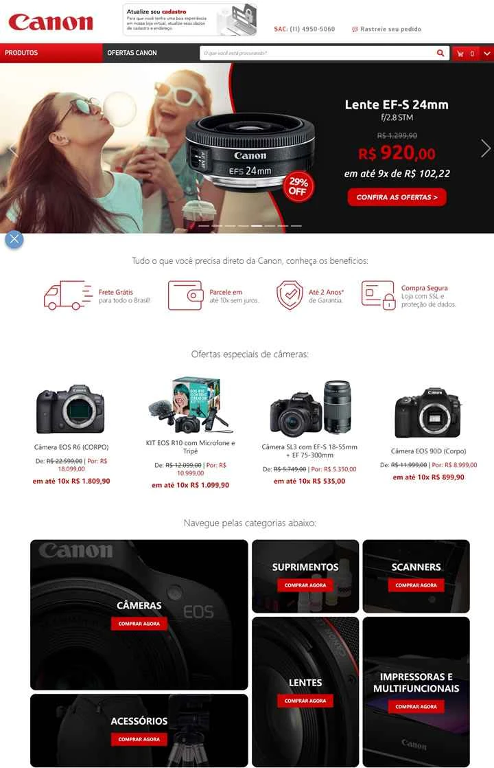 キヤノンブラジル公式ストア：キヤノンBR