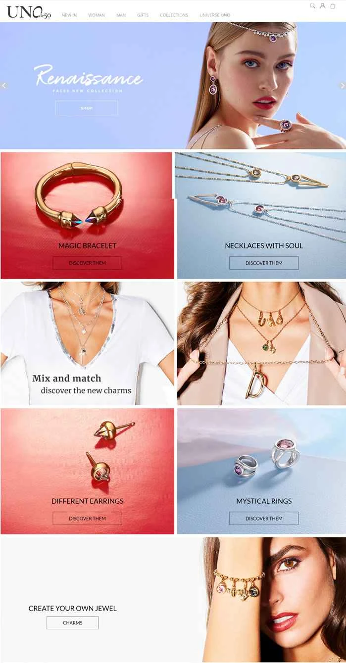 UNOde50 スペイン公式サイト: スペインのジュエリーブランド