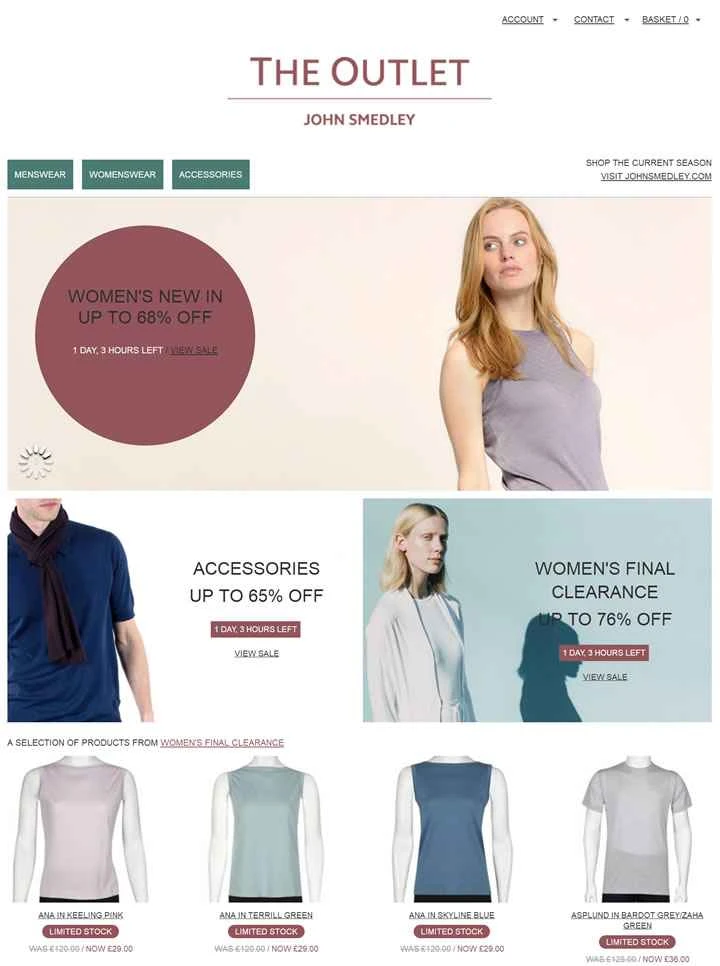 ジョンスメドレーアウトレット