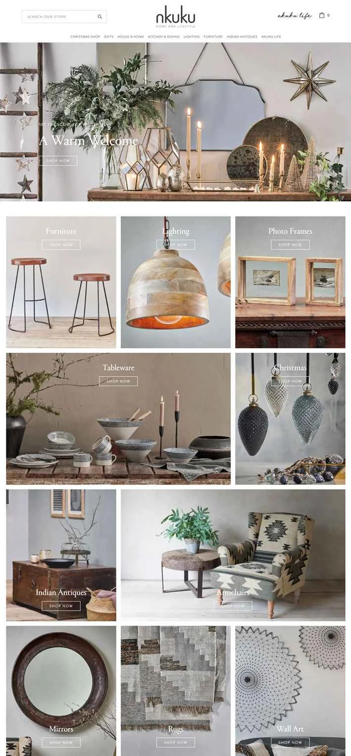 精巧な手作りの家庭用品：Nkuku