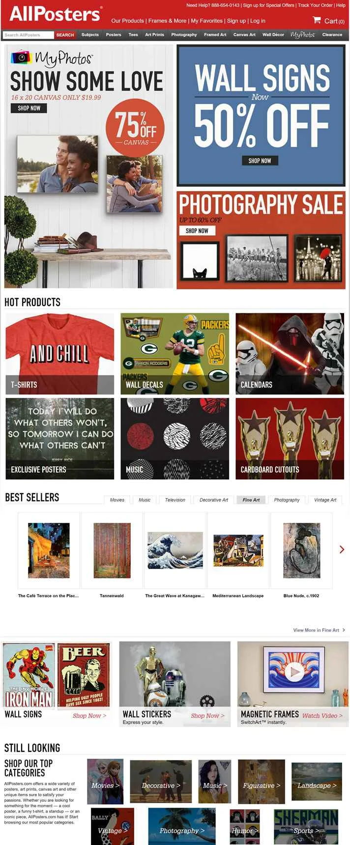 世界最大のポスターとアートプリントのショップ：AllPosters.com