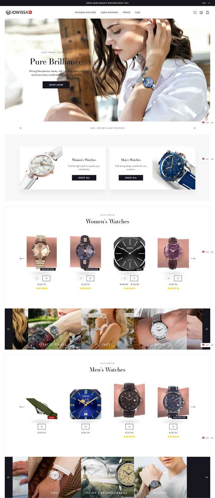 Jowissa 公式サイト: エレガントでミニマリストなデザインのスイス製腕時計。