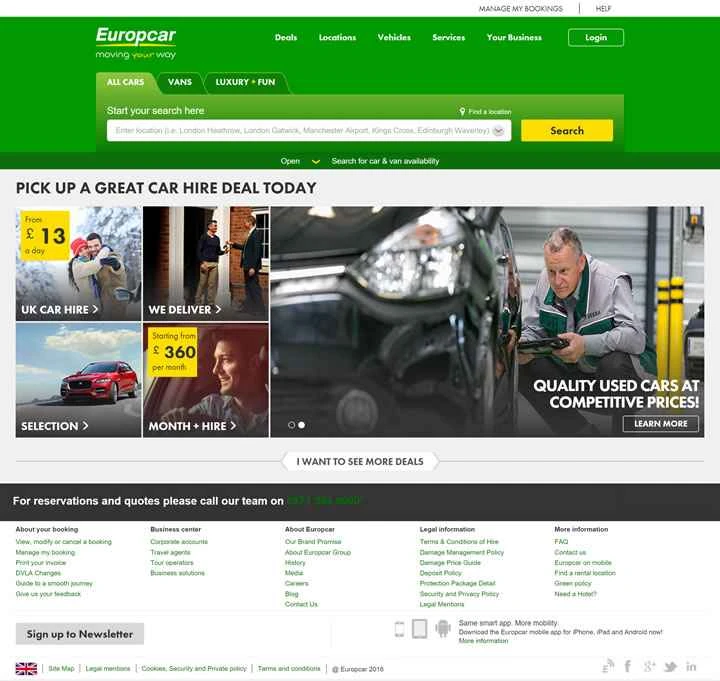 Europcar UK: イギリスのレンタカーとバン