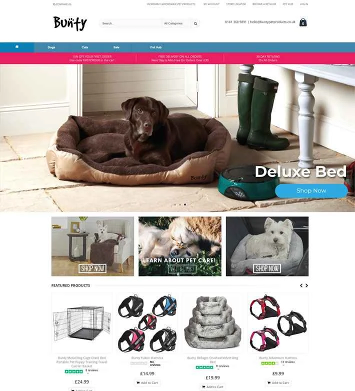 英国マンチェスターを拠点とするペット用品ブランド、Bunty Pet Products。