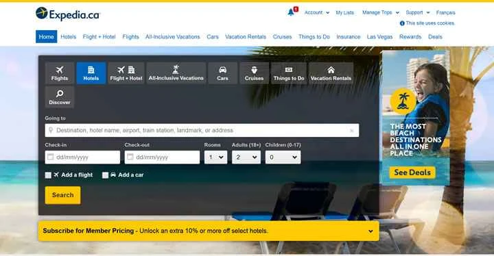 Expedia Canada公式サイト: カナダ最大のオンライン旅行代理店