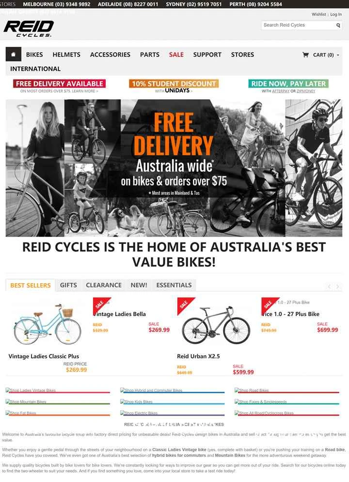 Reid Cycles: オーストラリアで最もお得な自転車
