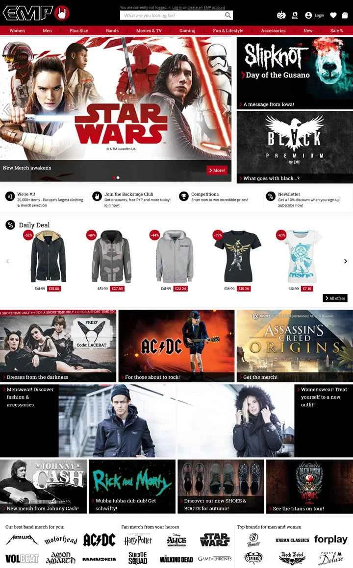 EMP は、ヨーロッパのロックとメタルバンドのコスチュームを扱う No.1 ウェブサイトです。