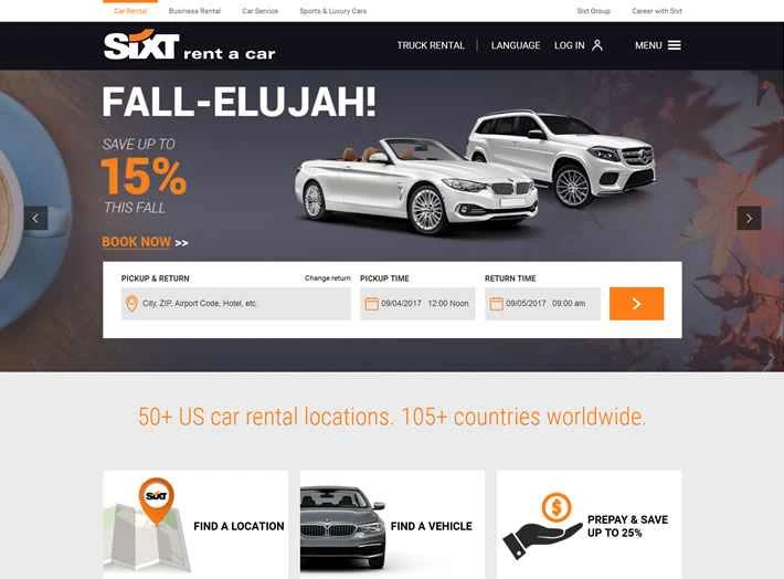 Sixt USレンタカー：高級車セルフドライブ体験