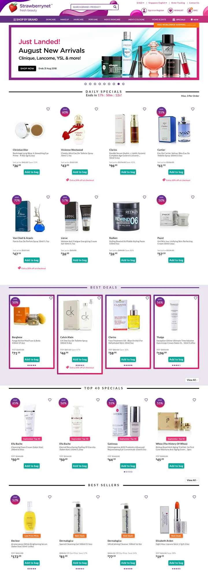 ストロベリーネット シンガポール: スキンケア、メイクアップ、フレグランス、ヘアケア製品