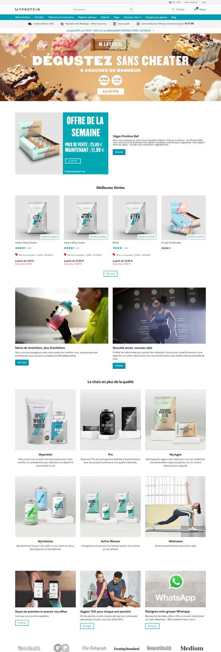 マイプロテインフランス公式サイト：ヨーロッパNo.1スポーツ栄養ブランド