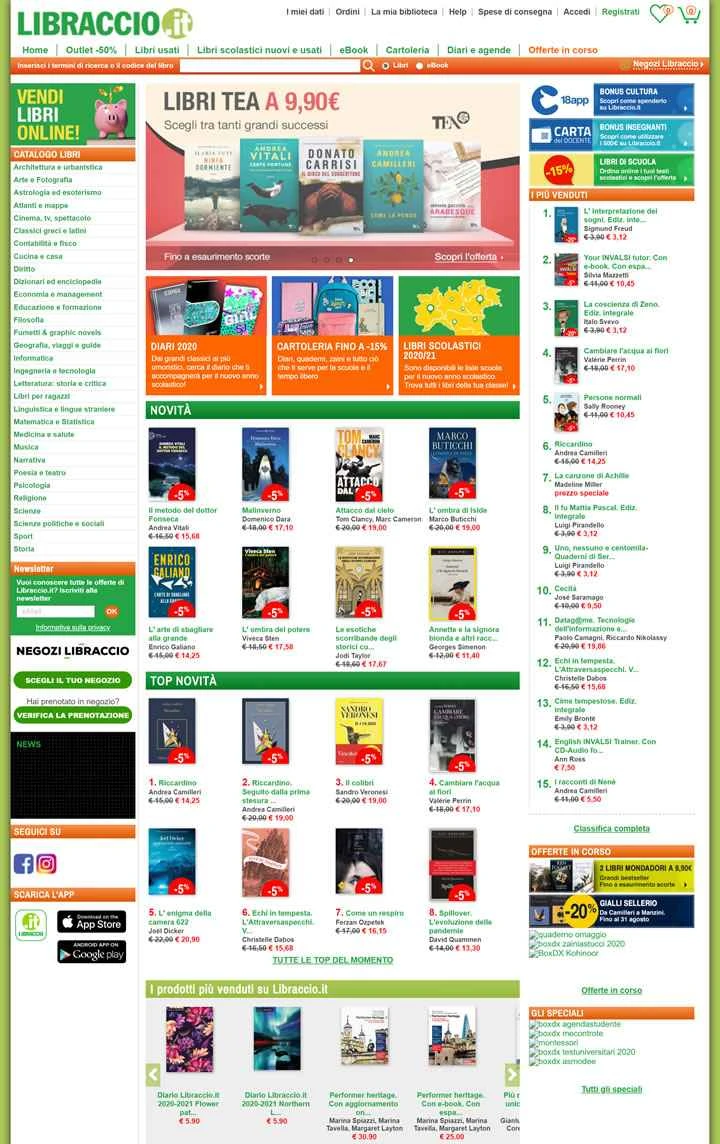 イタリアのオンライン書店：Libracio.it