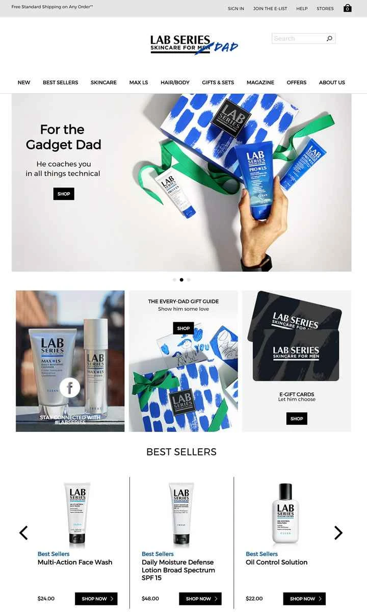 エスティ ローダーのトッププロフェッショナル男性用スキンケア ブランド、ラボ シリーズ。