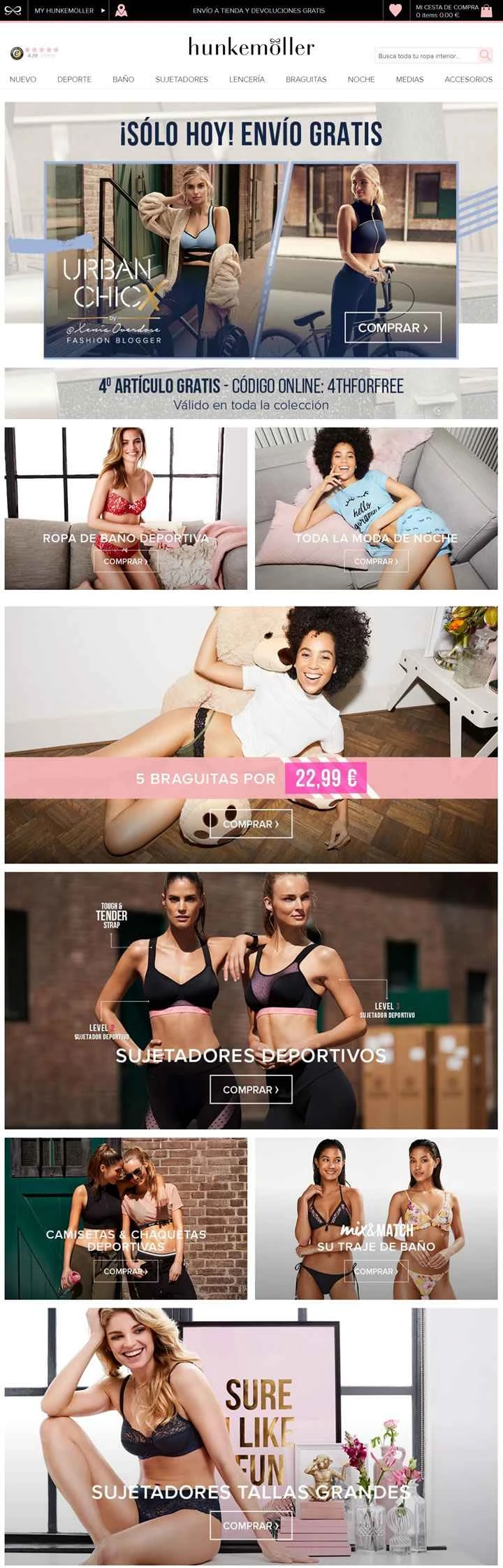 フンケメラー（スペイン）：ヨーロッパ最大のランジェリーチェーン。