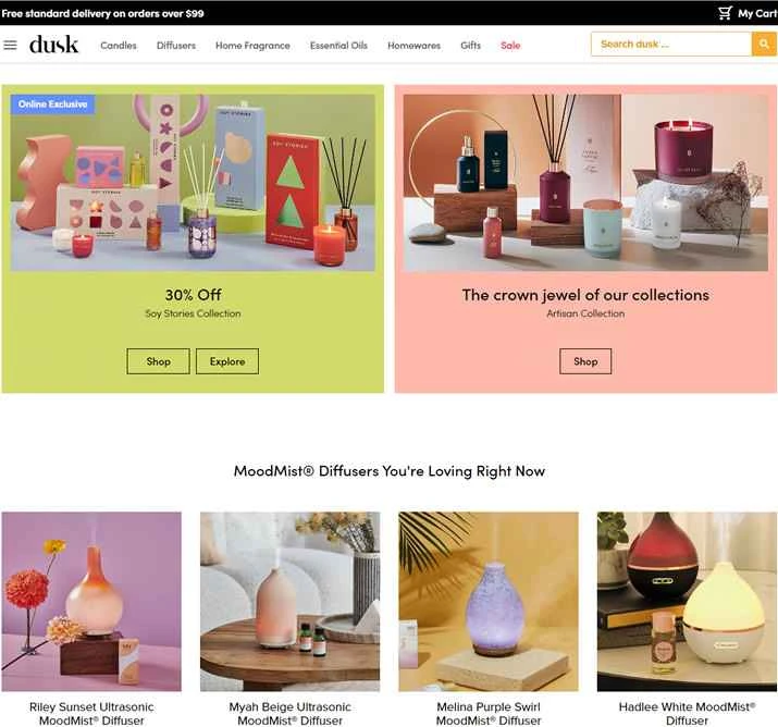 Dusk は、オーストラリアで最も人気のある家庭用アロマセラピー、キャンドル、オイルディフューザーの専門家です。