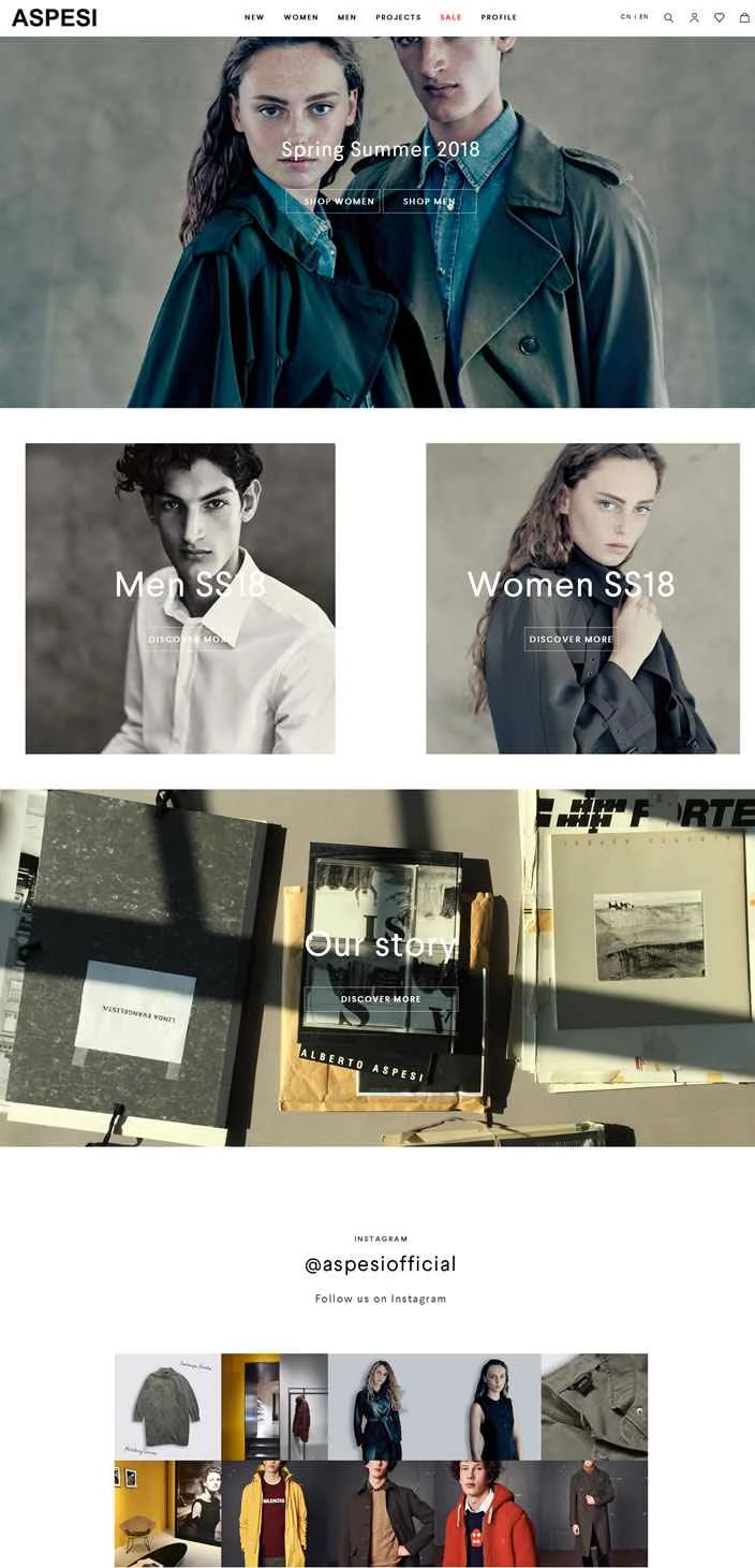 イタリアのミニマリストカジュアルブランド、アスペジ。