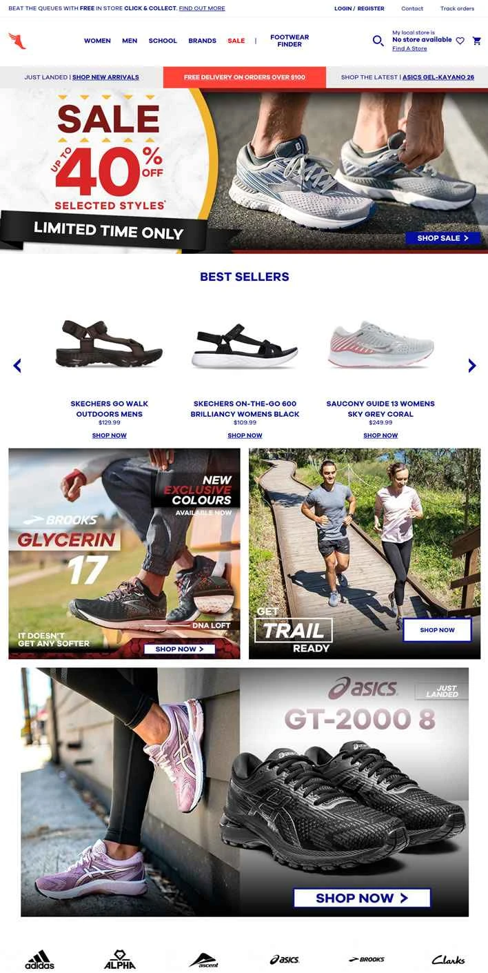 アスリーツ・フット・ニュージーランド：ニュージーランド最大のスポーツシューズ小売業者